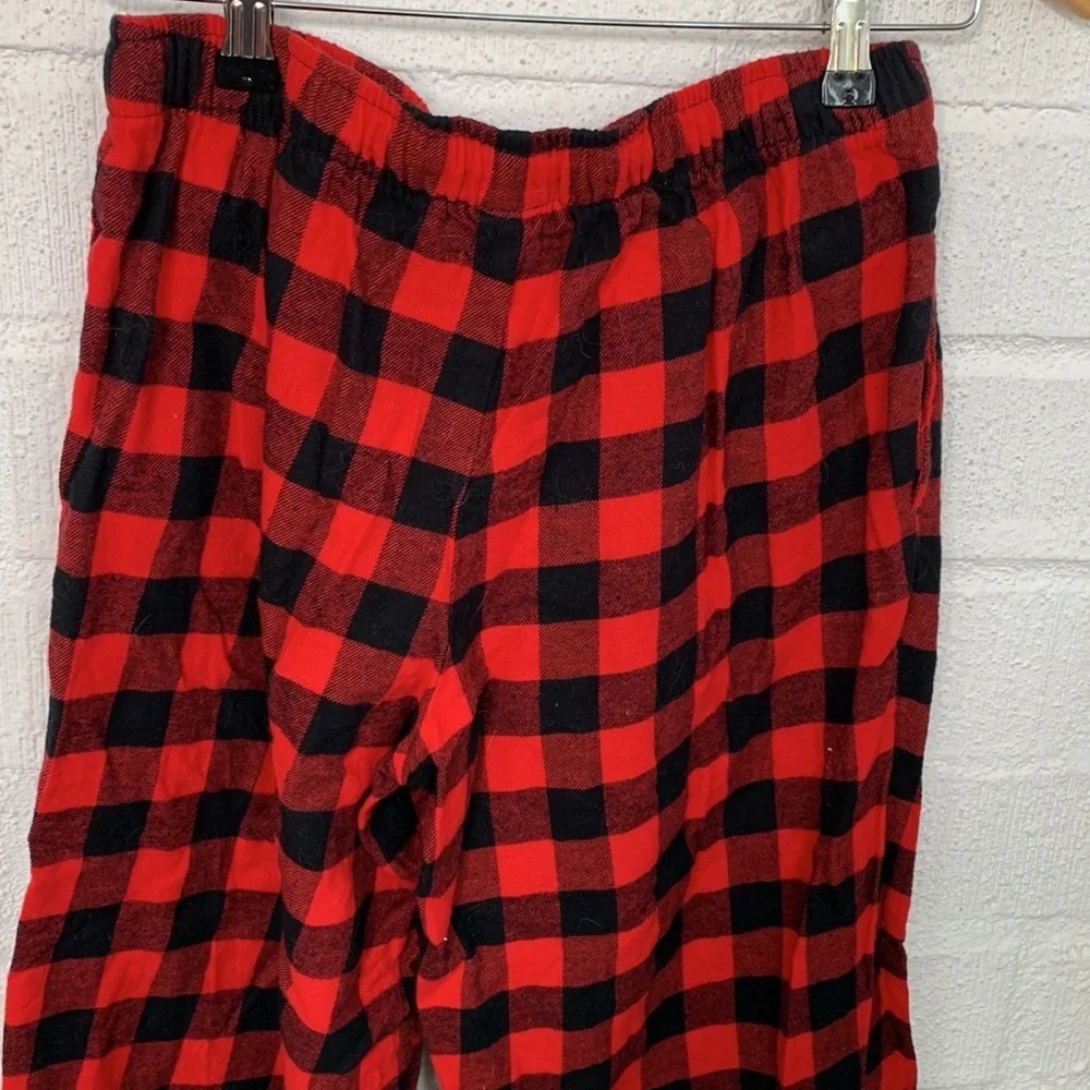 Sleep Chic Flannel Drawstring Red Sweatpants sz Small Petite
